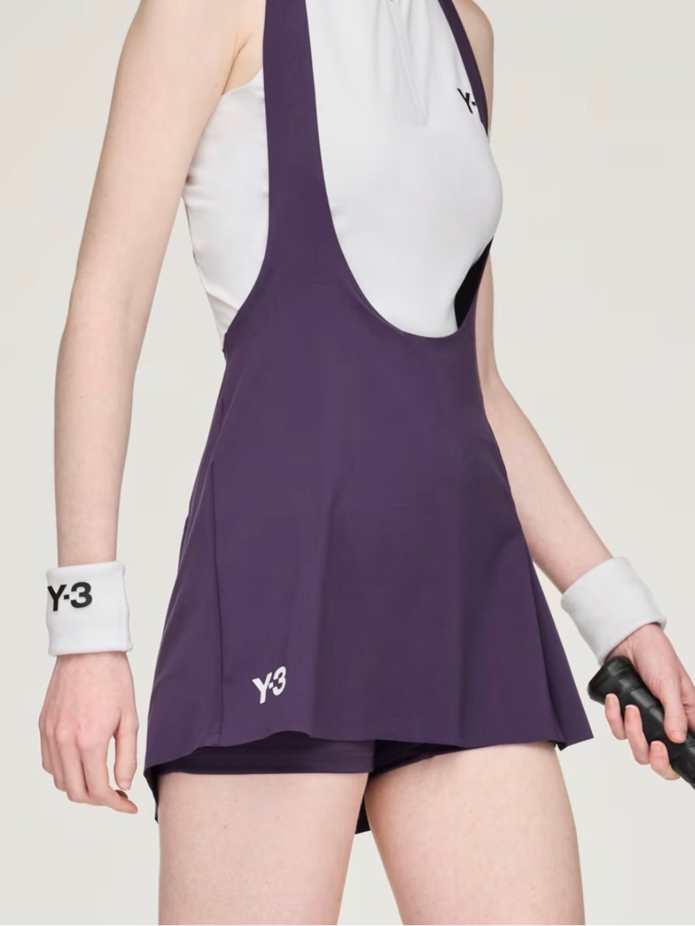 New Adidas Y-3 Bib Women's Tennis Skort with Integrated Shorts